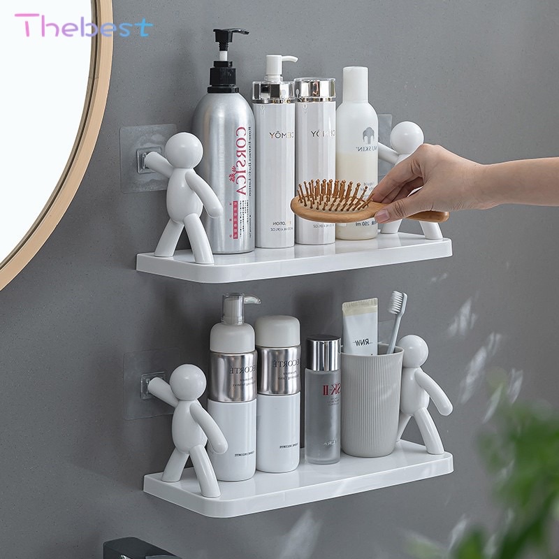 Wall Hanging Bathroom Corner Shelf Storage Rack Kitchen Rack Adhesive