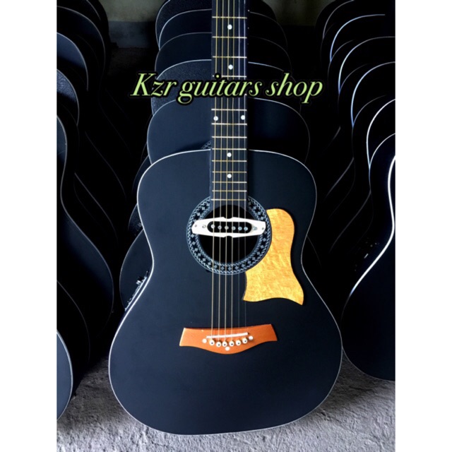 Matte Black Acoustic Guitar With Pick Up Shopee Philippines