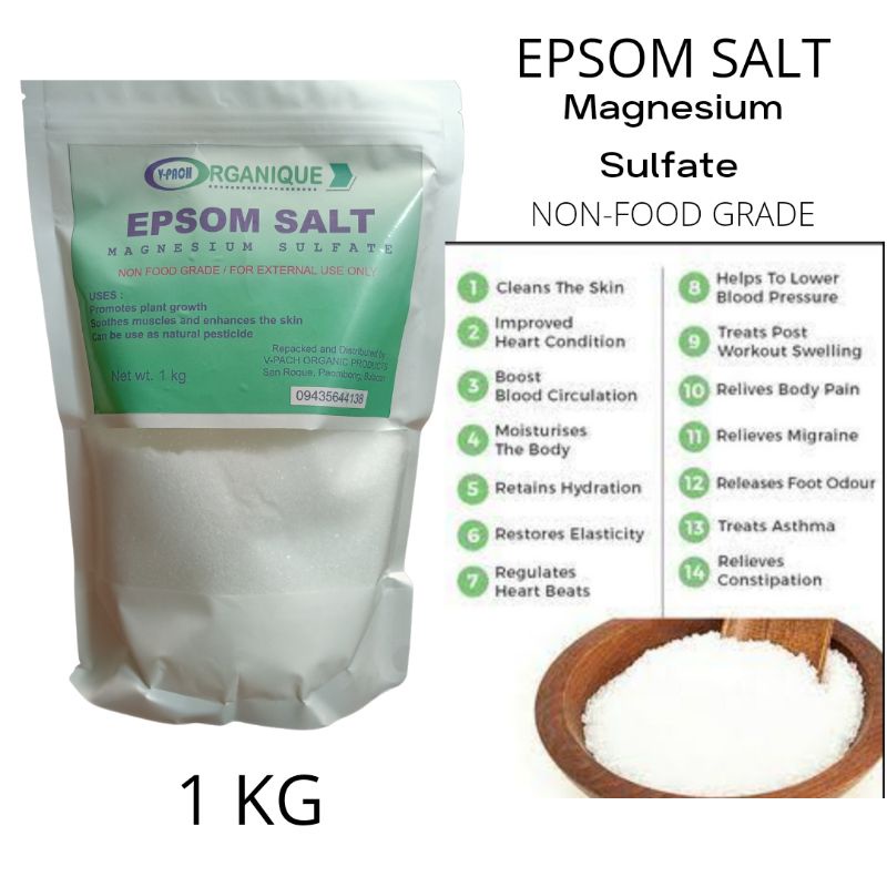 EPSOM SALT 1Kg (TECHNICAL GRADE) Shopee Philippines