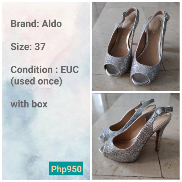 aldo silver high heels