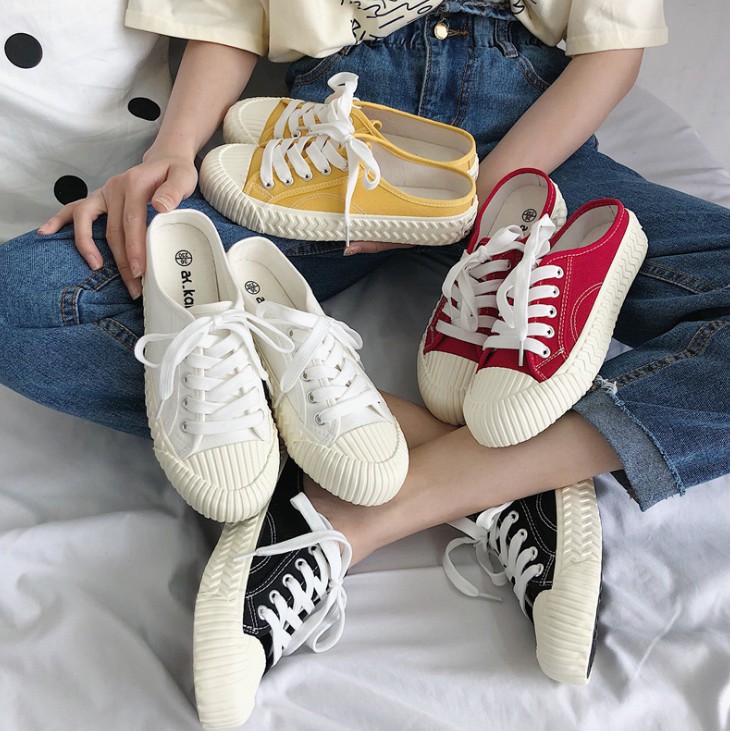 backless canvas shoes