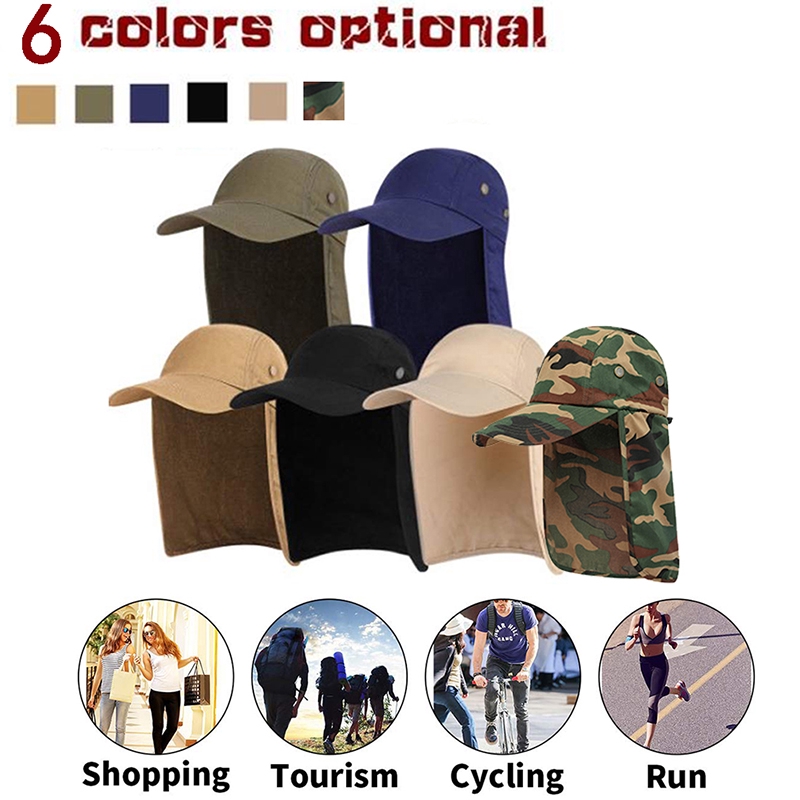 running cap with neck flap