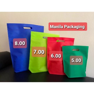 (50pcs) Flat hand bag with base d-cut  ecobag eco bags
