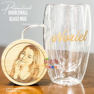 BatutsPh - Personalized Clear Glass Mug Collection Double Glass Custom Cup baso Gift Giveaway Coffee #3