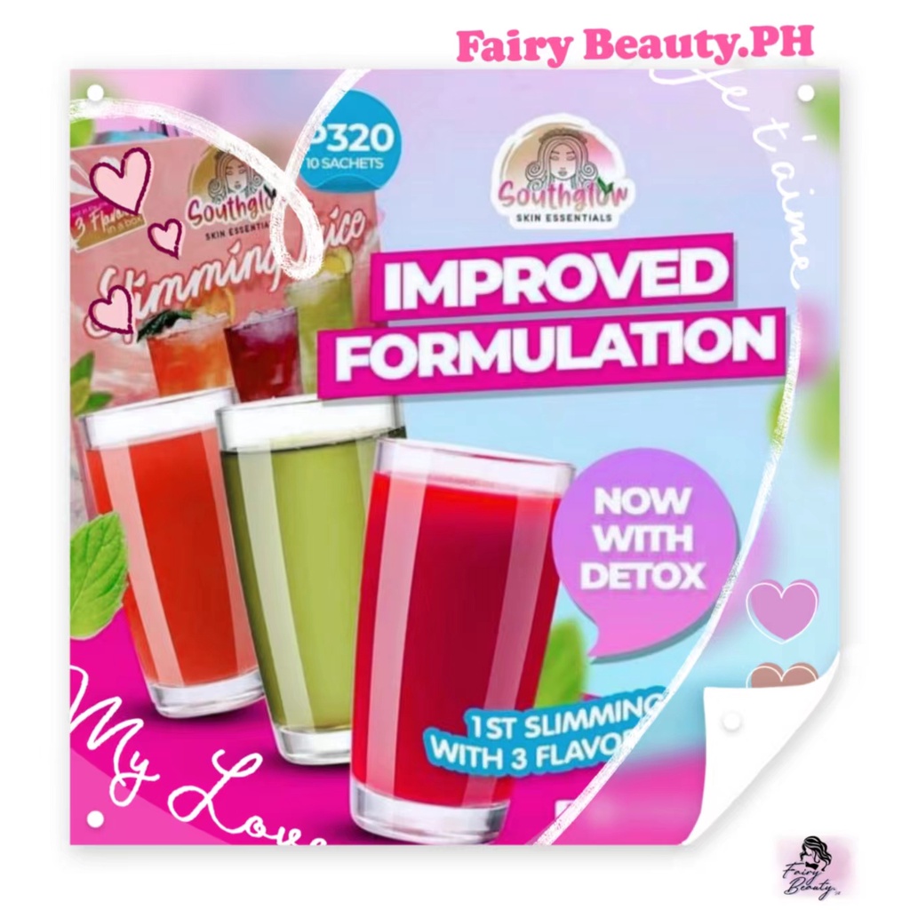 AUTHENTIC south glow slimming juice(3 flavor in 1 box) plus freebies