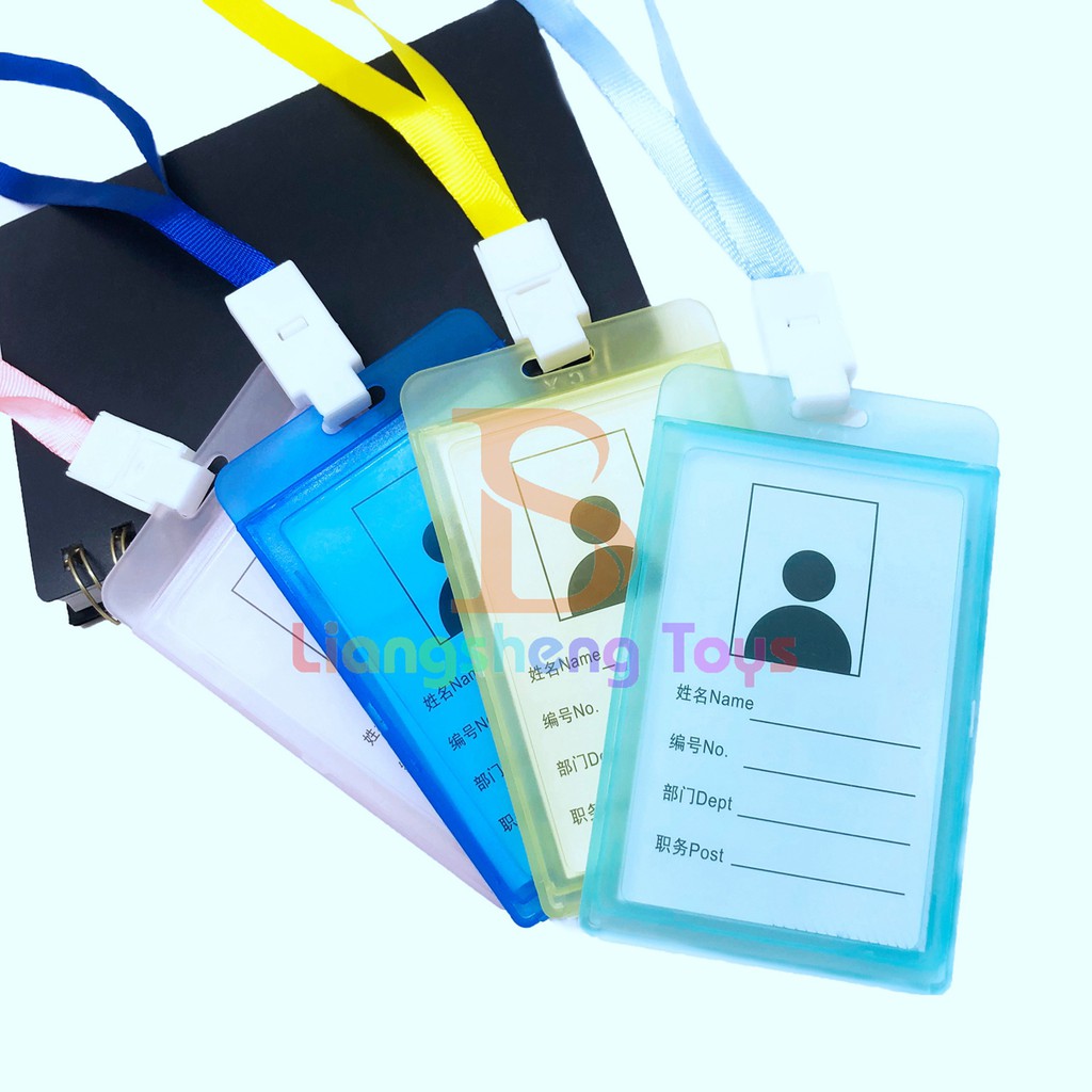 LS-(COD)Waterproof Hard Plastic Permit ID Card Badge Employee Name Tag ...