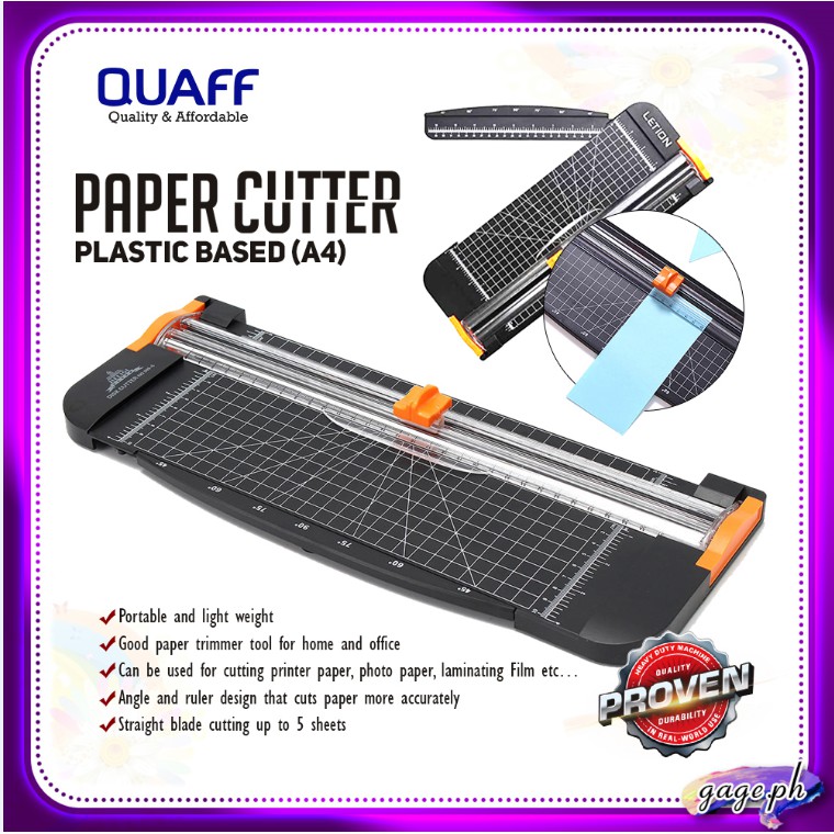 Portable Plastic Based Paper Cutter A4 Size QUAFF Shopee Philippines