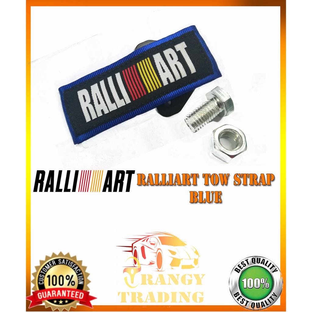 Ralliart Tow Strap BLUE (Car Accessories) Shopee Philippines