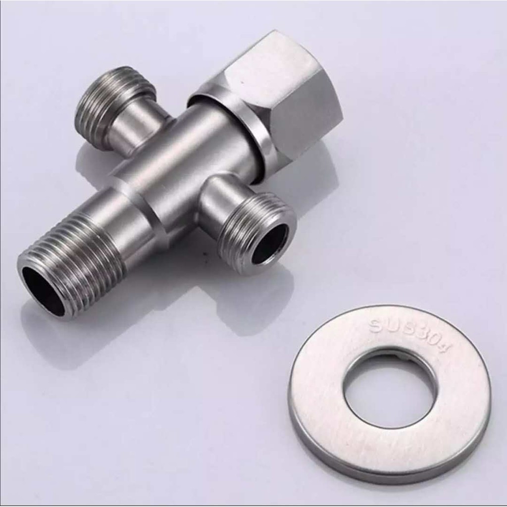 Sus 304 stainless 3 way angle valve 1/2X1/2 #308 | Shopee Philippines