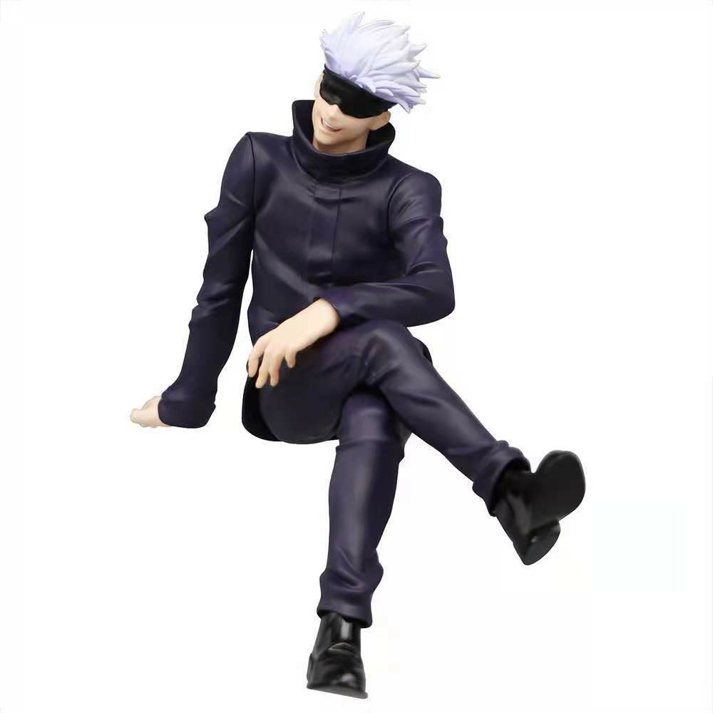 13cm Japanese Anime Jujutsu Kaisen Gojo Satoru Sitting Noodle Stopper