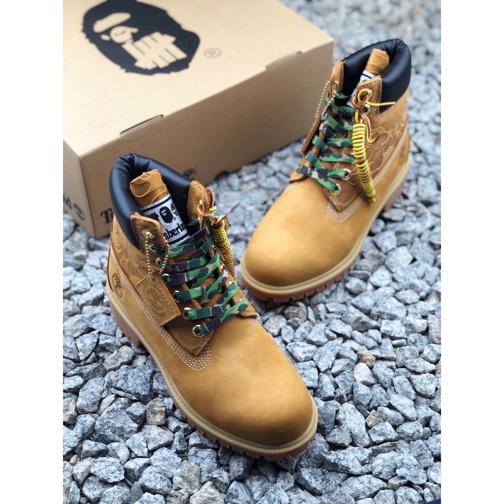 bape x undefeated x timberland