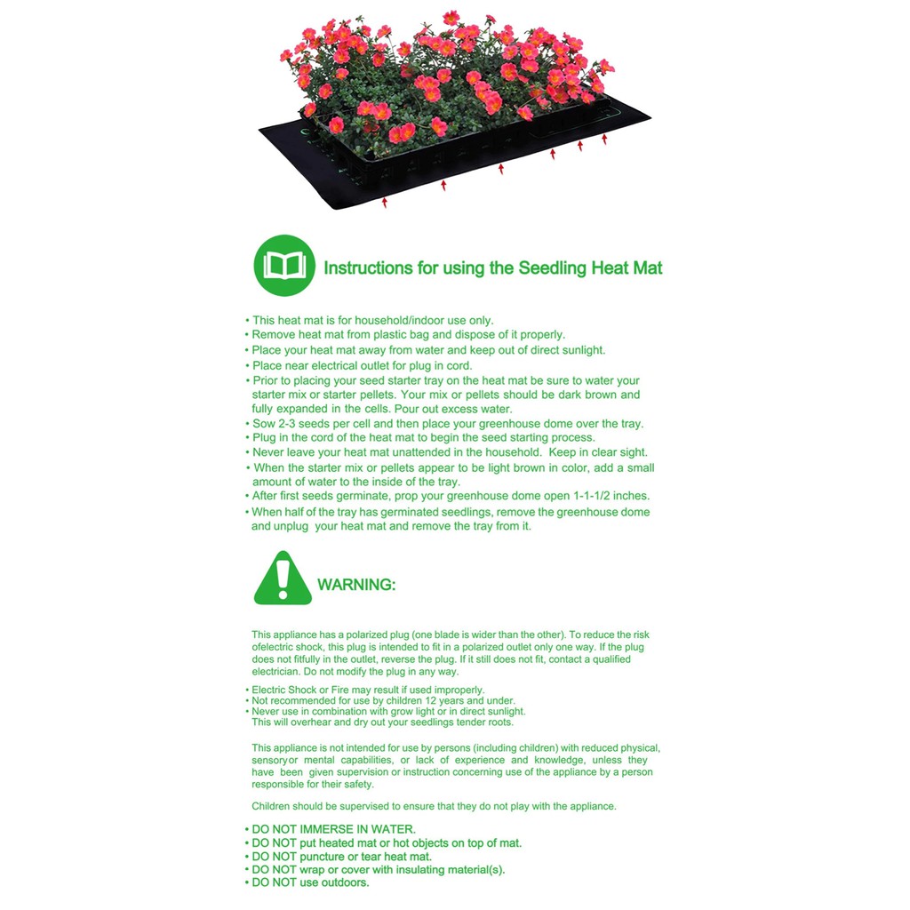 Seedling Heating Mat Waterproof Plant Seed Germination Starter Pad 220V 1 Pc #5