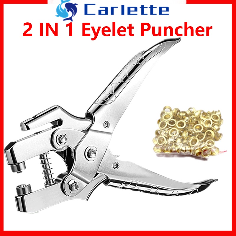2in1 Eyelet Puncher 5mm for Hang Tag with Eyelet Grommet Leather Paper