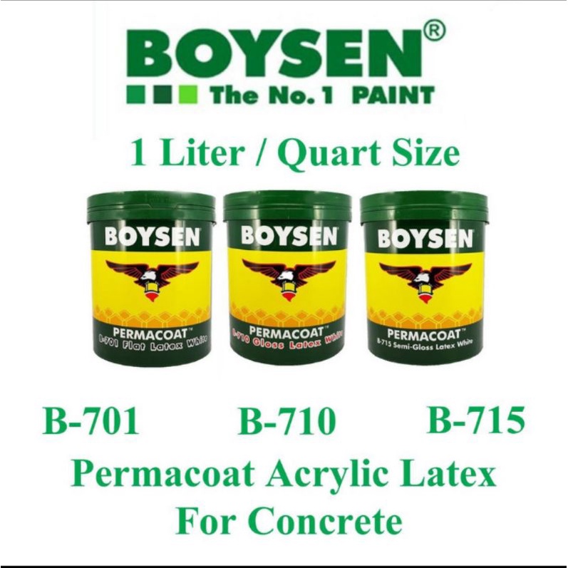 BOYSEN PERMACOAT FLAT LATEX | SEMI-GLOSS LATEX | GLOSS LATEX WHITE ...