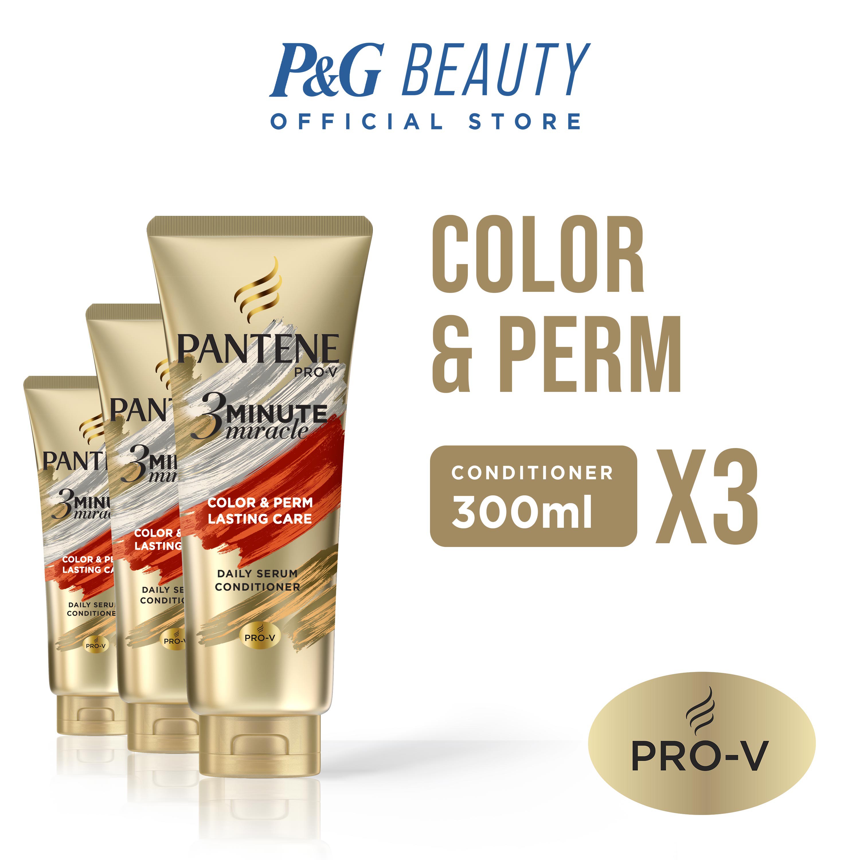 Pantene ProV Color & Perm 3 Minute Miracle Conditioner 300mL Trio