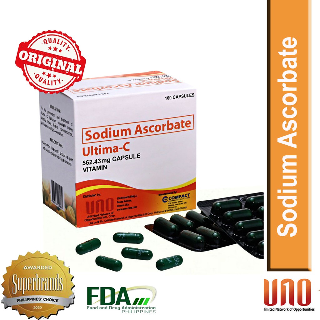 UNO ULTIMA C SODIUM ASCORBATE 100 CAPSULE ORIGINAL Shopee Philippines