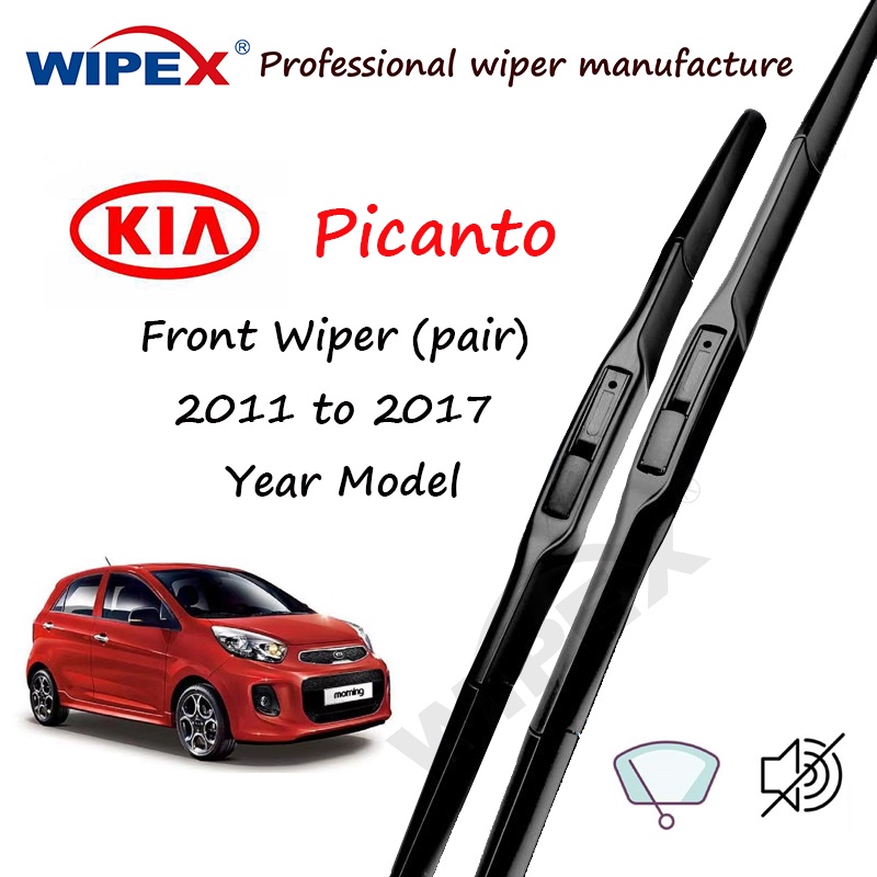 (Quality) Kia Picanto Wiper Blade 16+22 Set/Pair for 2011 to 2017 year