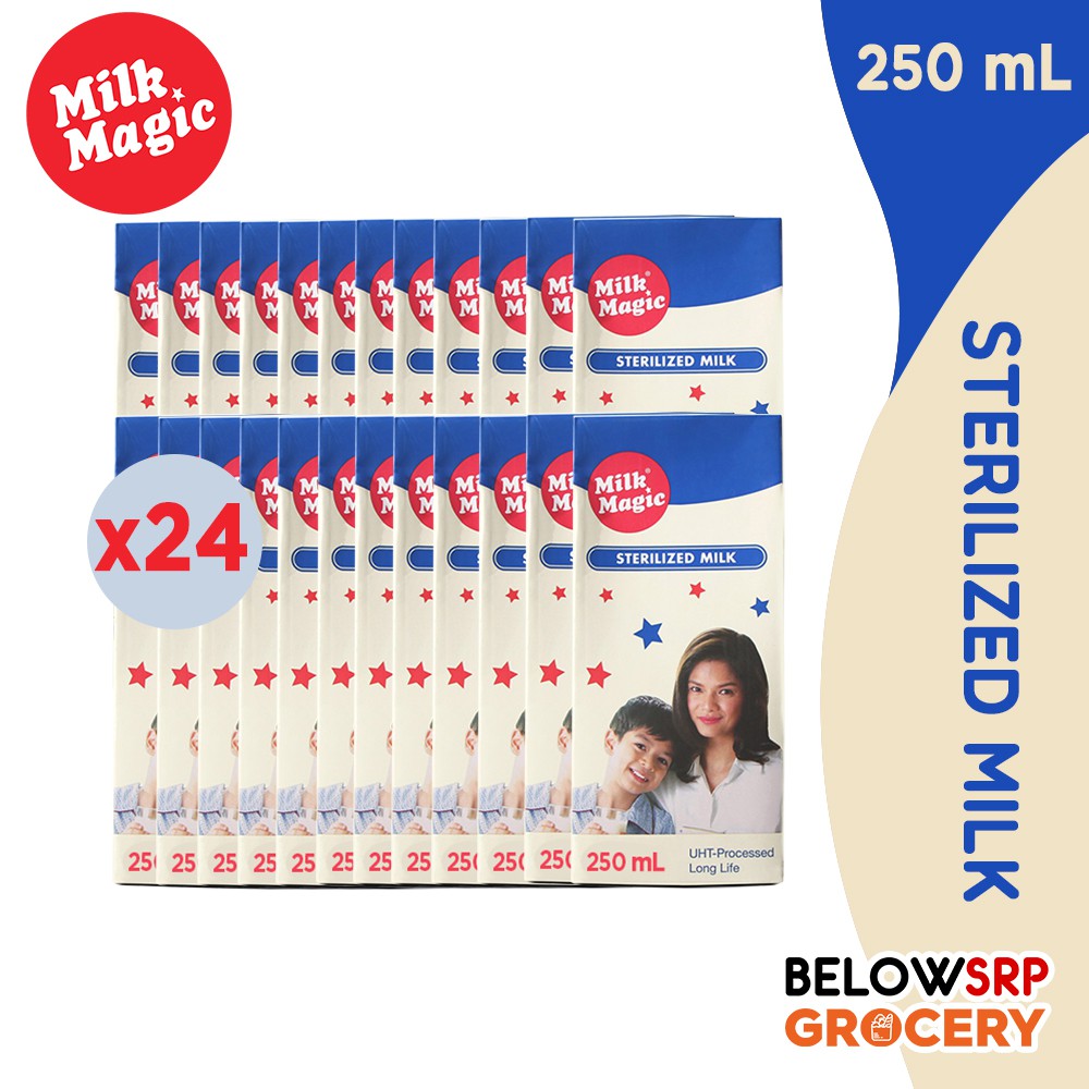 Belowsrp Grocery Milk Magic Sterilized Milk Drink 250ml Set Of 24 Nutritious Baon Pack 7416