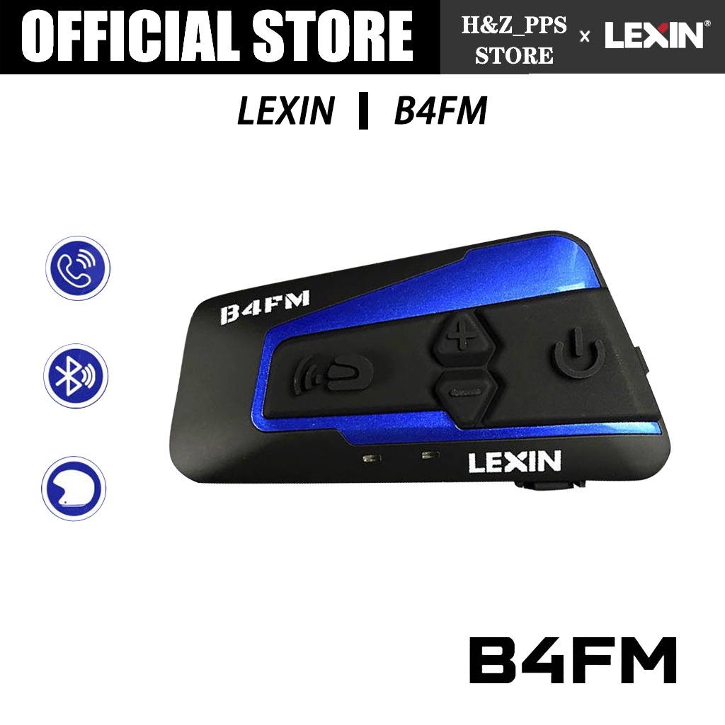 Lexin 1pc LxB4fm Motorcycle Universal Helmet Communication