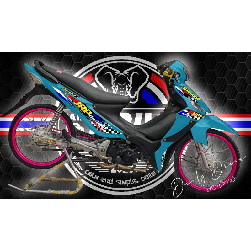 SUZUKI SMASH 115 STOCK SIZE DECAL (JRP THAILAND DESIGN) Shopee