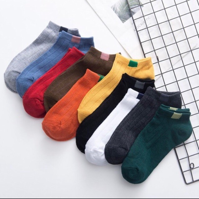 Korean Socks Candy Color Iconic Socks Ankle Socks Foot Sock | Shopee ...