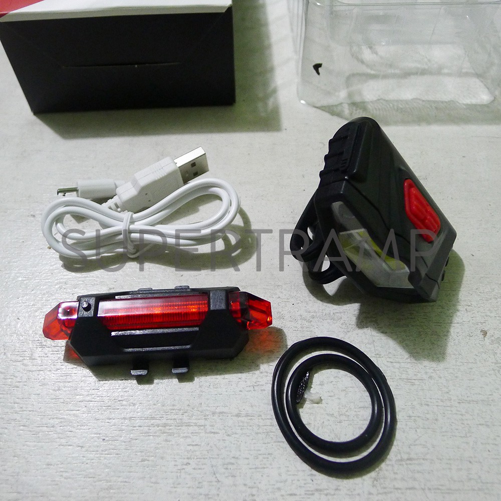 COB Bike Headlight with Rapid X Tail Light Combo Shopee Philippines