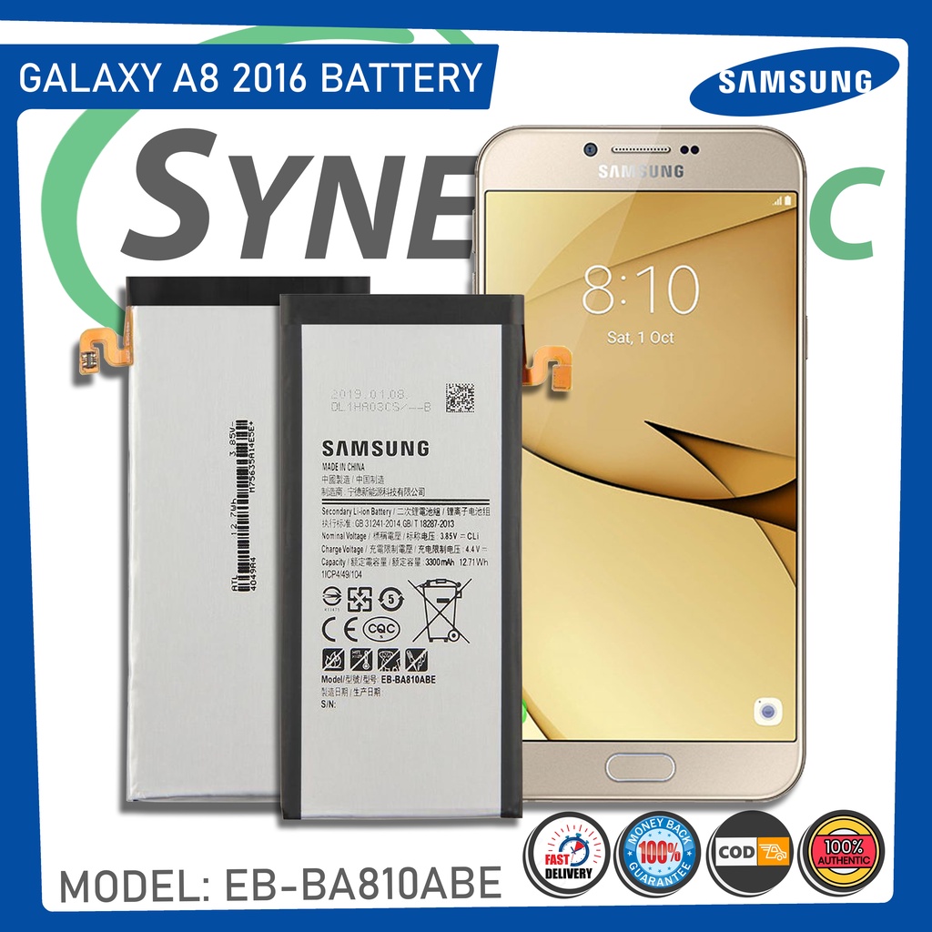 Original Samsung Galaxy A8 2016 Battery A810F, A810, Model EBBA810ABE