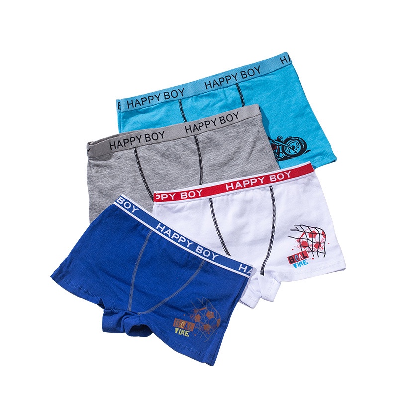 Round Yuan Boy Cotton Briefs Bear Design Baby Boy Underwear Size MLXL