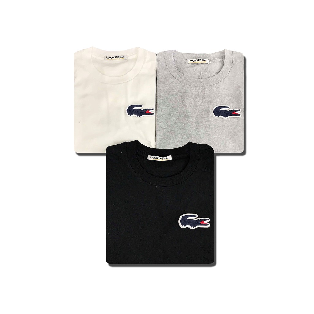 navy blue lacoste t shirt