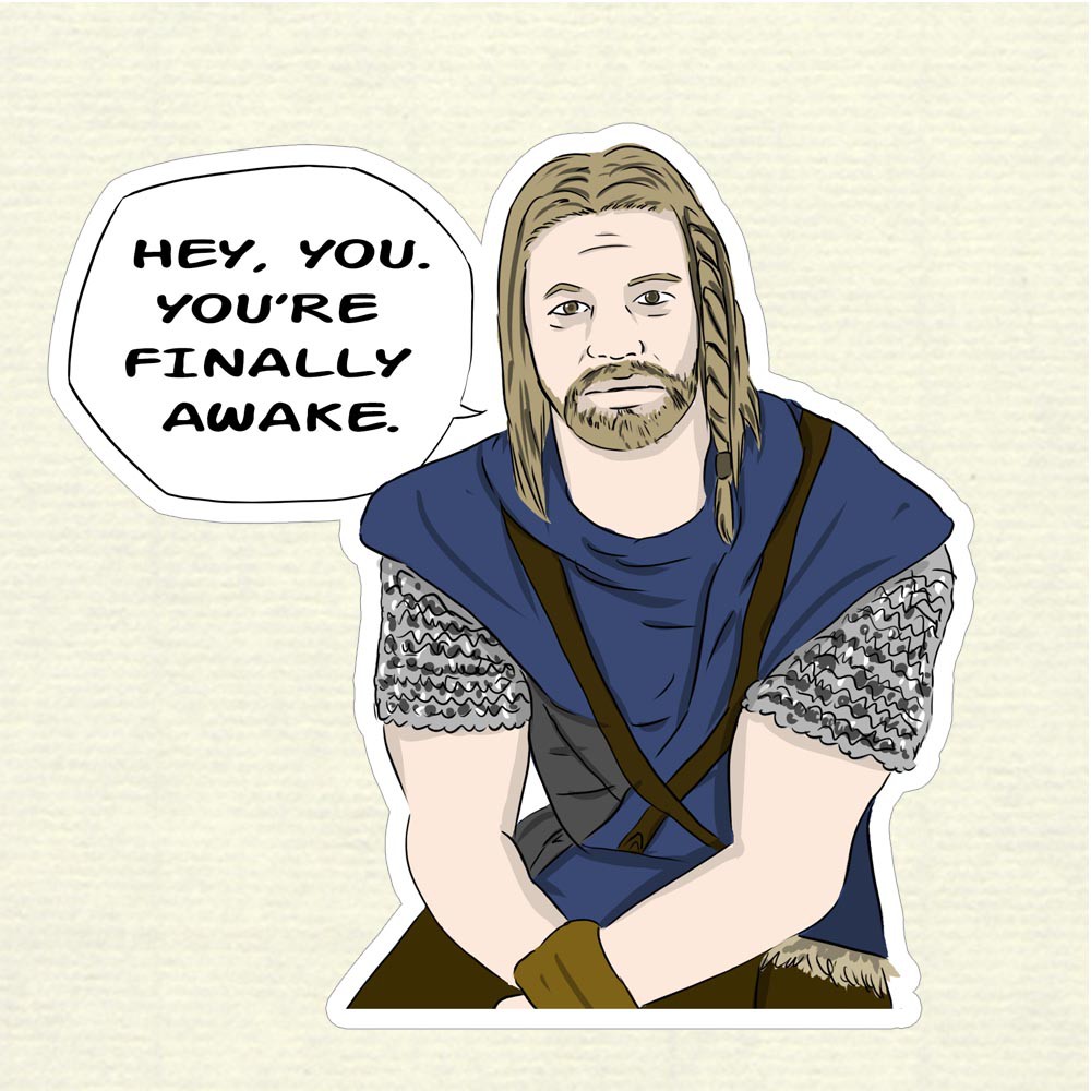 Skyrim Hey you're finally Awake. Hey, you. You’re finally Awake подушка. Jake Hey you you're finally Awake.