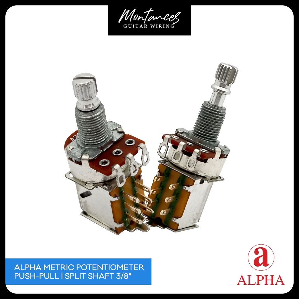 Alpha PushPull Metric Potentiometers 9.5mm Standard Length For Asian