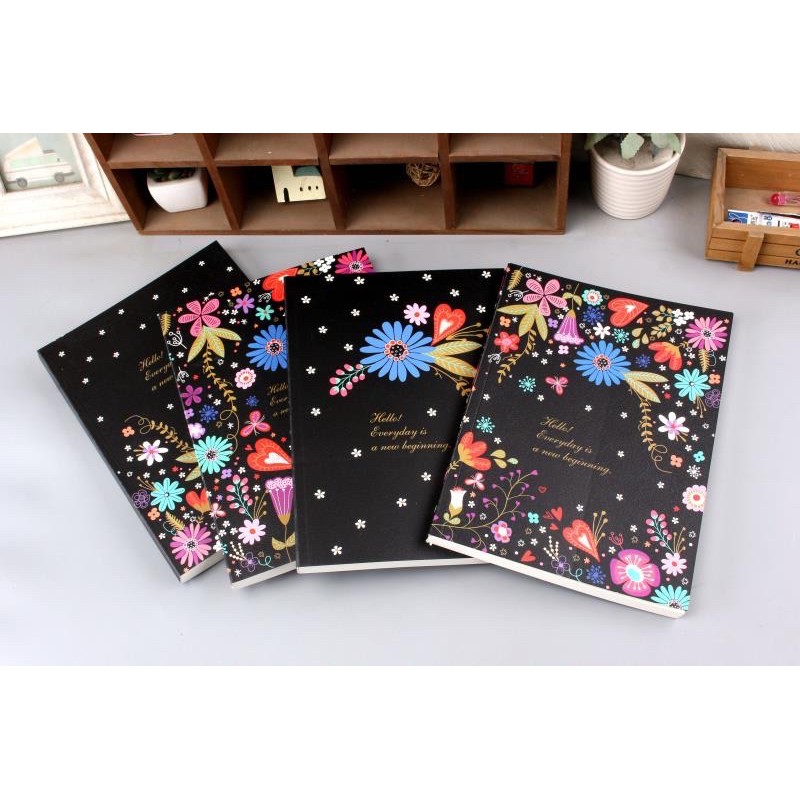 Black Floral Sketchpad Sketchbook Drawing Pad Shopee Philippines