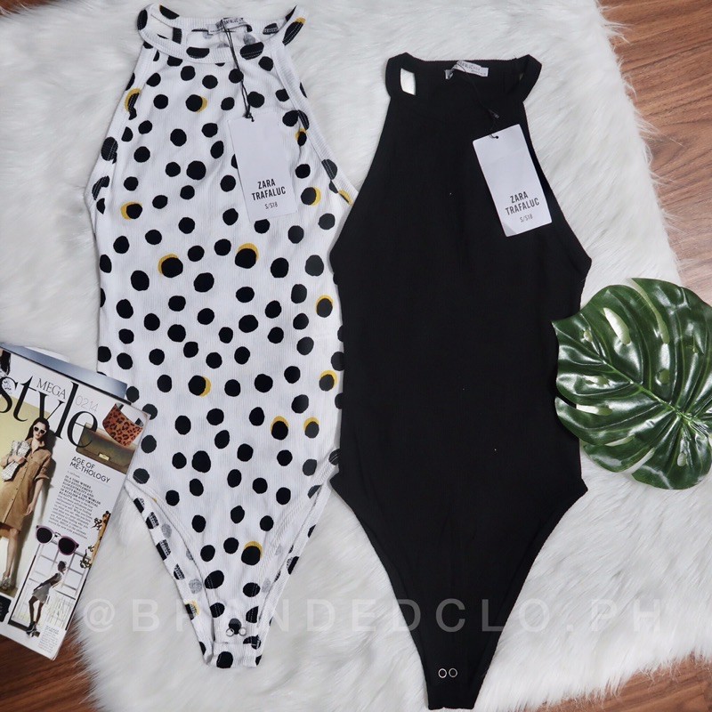 zara polka dot bodysuit