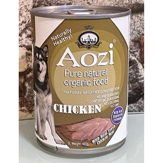 Aozi Pure Natural Organic Dog Food in Can 430g Chicken Flavor