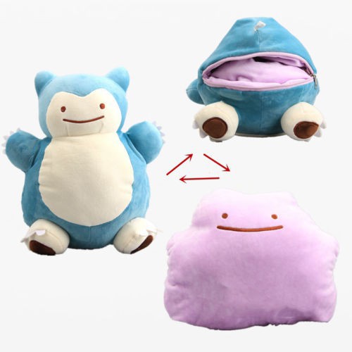 ditto snorlax reversible plush