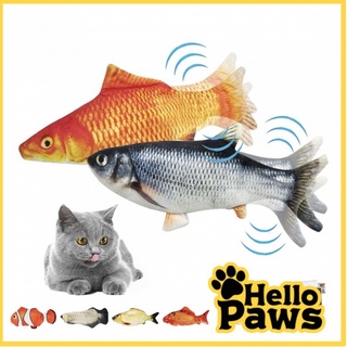 Hello Paws Fish Interactive Toy Rechargeable Floppy Wiggle Dancing Kicker Toy for Cats Dogs