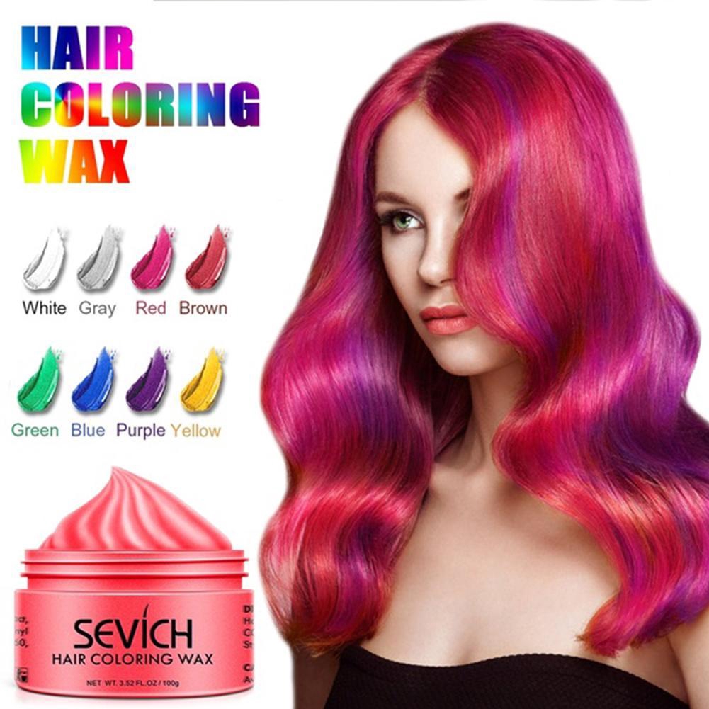 Sevich Hair Color Wax Strong And Hold Unisex Hair Wax Black Color