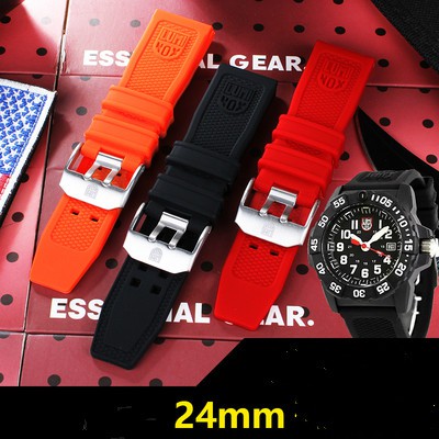 Suitable for luminox watch strap 24mm soft silicone strap 3501 3801 3251 strap