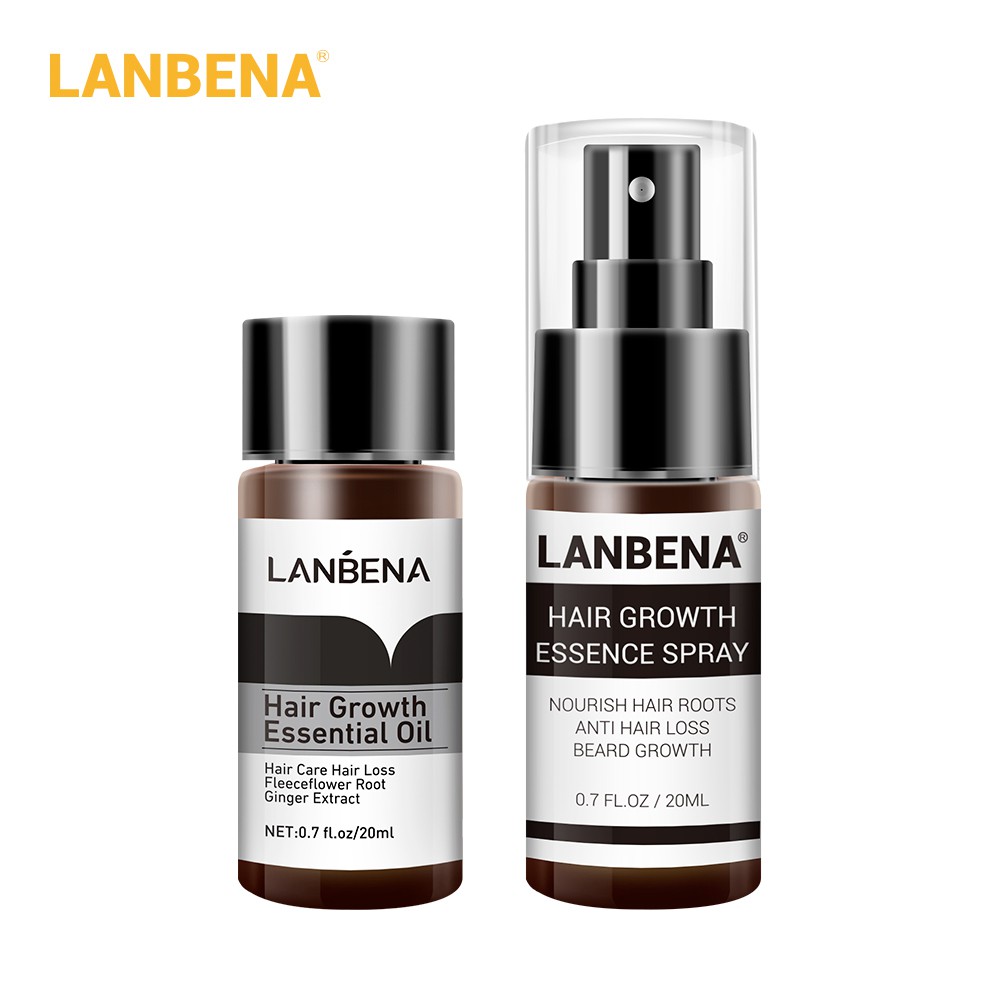 LANBENA Fast Powerful Hair Growth Essence+Spray Preventing ...