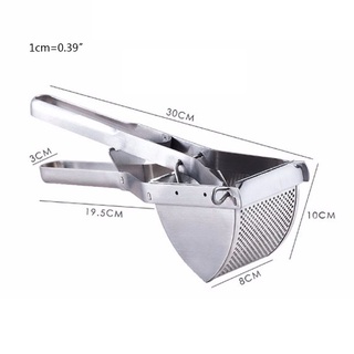 yu Heavy Duty Stainless Steel Manual Juicer Potato Masher Ricer for Baby Food Fruit Vegetable Kitchen Bar Counter Pressure #2