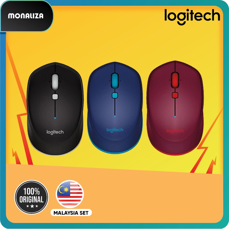 Logitech Bluetooth Mouse M337 (Black/Blue/Red) Shopee Philippines