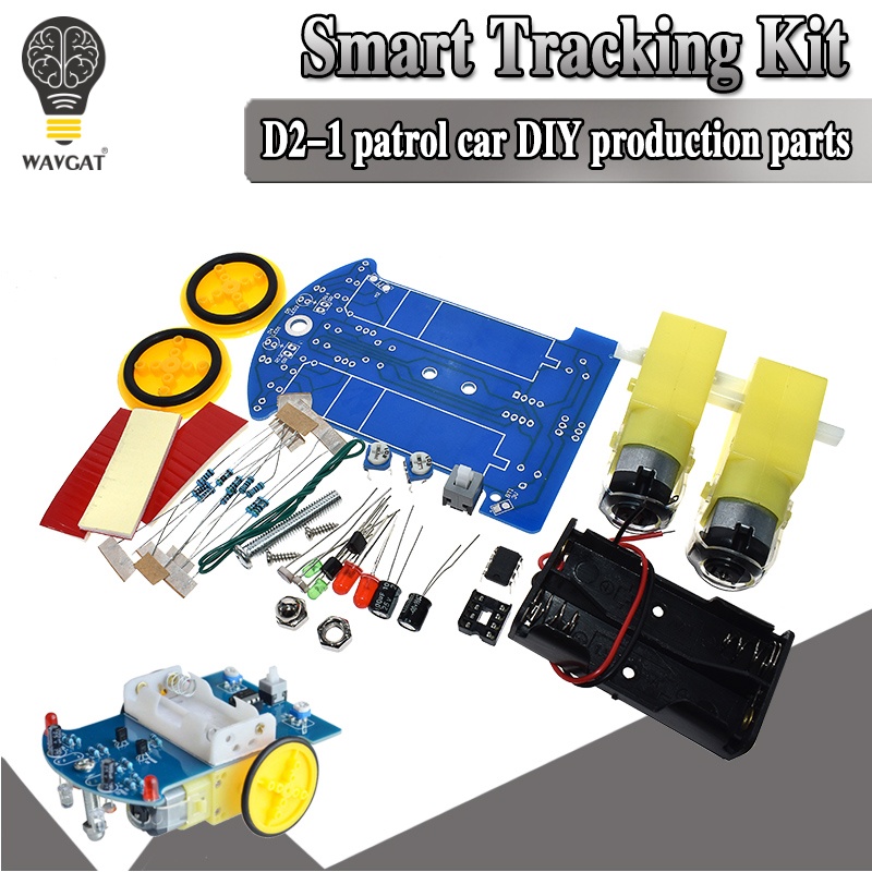 D21 DIY Kit Intelligent Tracking Line Smart Car Kit TT Motor