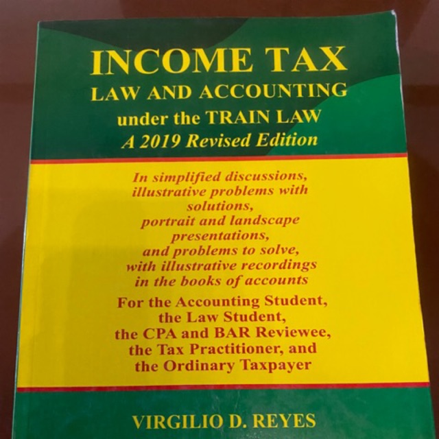 Income Tax Law And Accounting Under TRAIN LAW By Reyes | Shopee Philippines