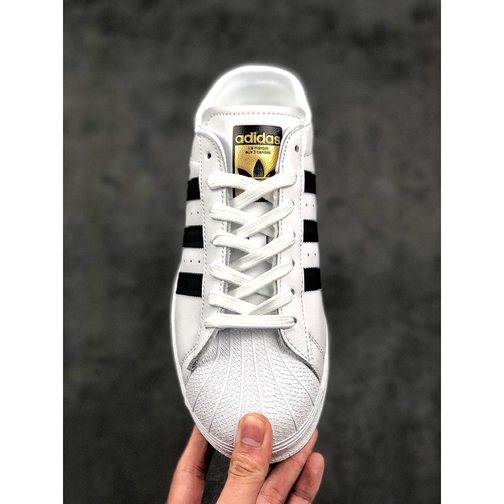 Original Adidas AD Originals SUPERSTAR W White Skateboard Shoes Men Slip on  Lazy Shoe Women Leather 36-44 | Shopee Philippines