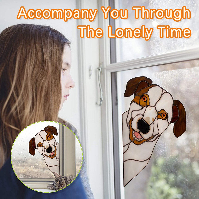 3Pcs Window Wall Stickers Funny Cute Pet Dog Stickers, Personality