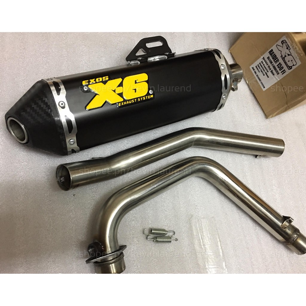 EXOS Silent Pipe X6 For Raider 150 Fi /Carb | Shopee Philippines