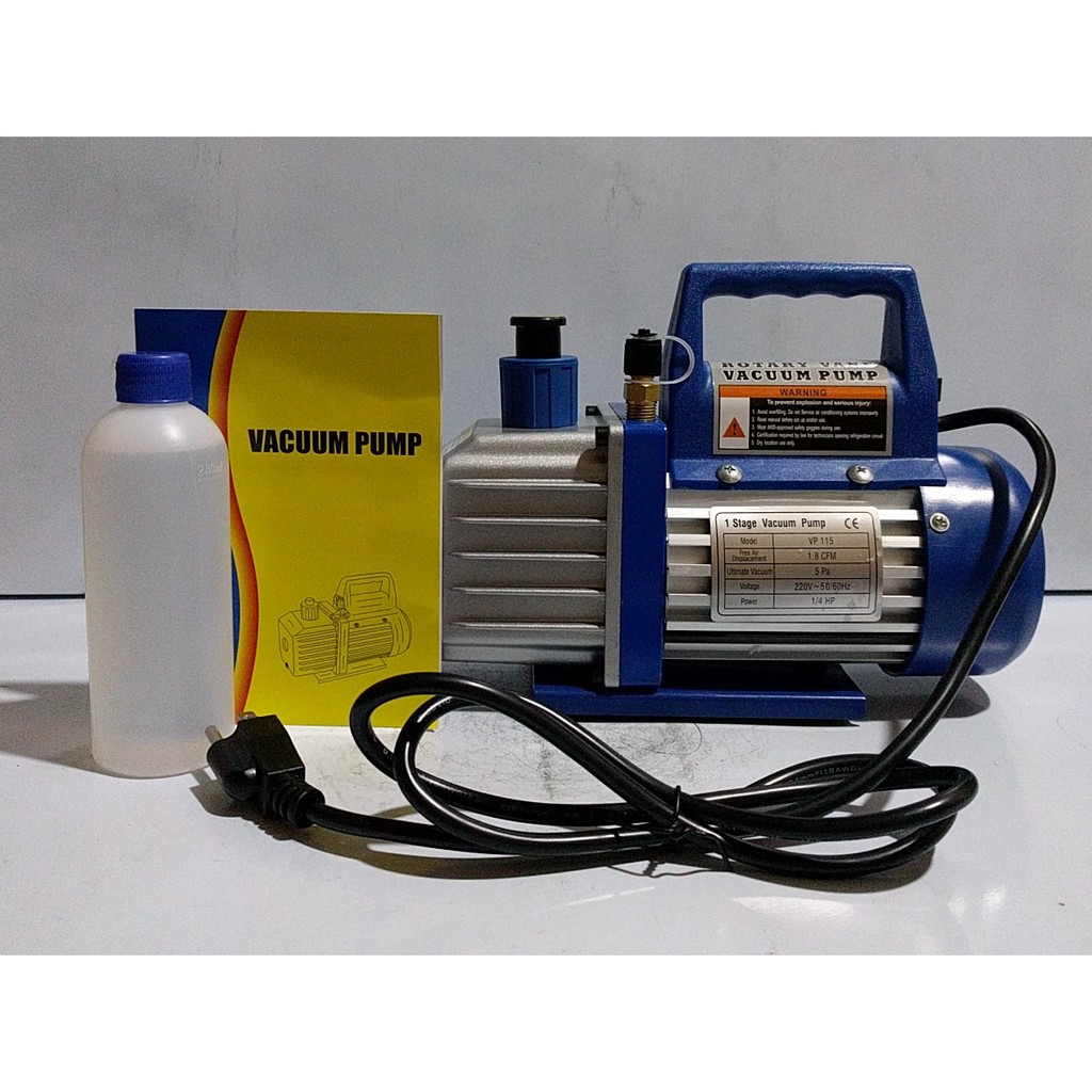 Rotary Vane Vacuum Pump for Car Aircon 1.8 CFM 1/4 HP 5 Pa