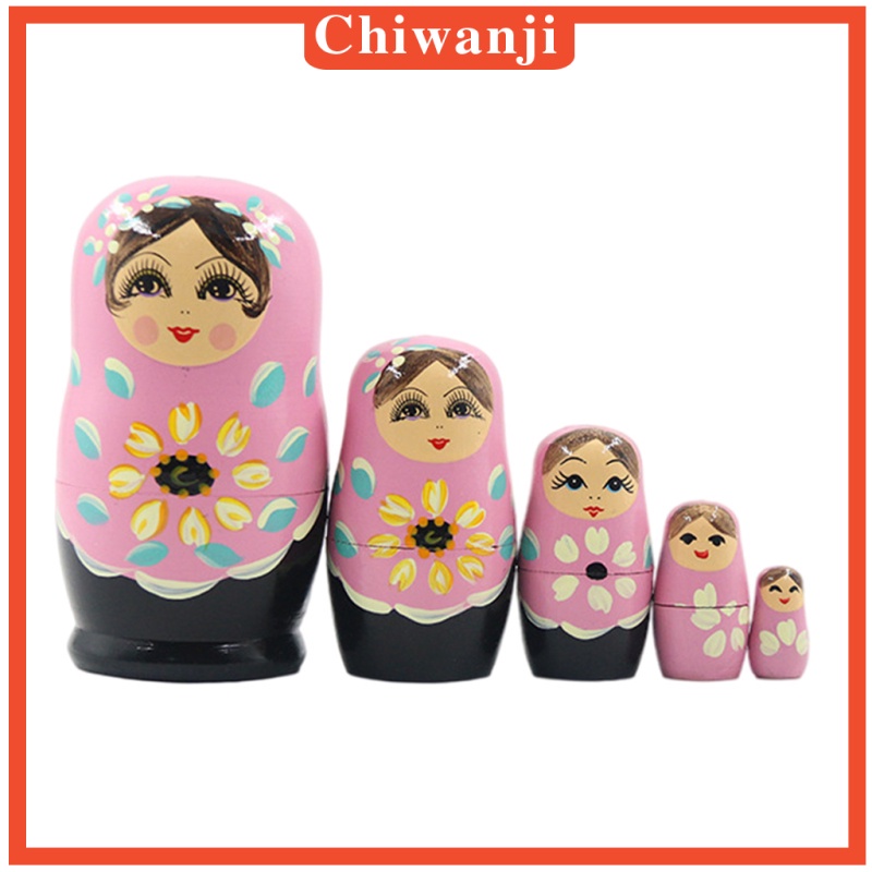 CHIWANJI] 5pcs Russian Nesting Dolls Cartoon Matryoshka Wood Stacking  Nested Toy for Children Kids Gift Home Decor | Shopee Philippines