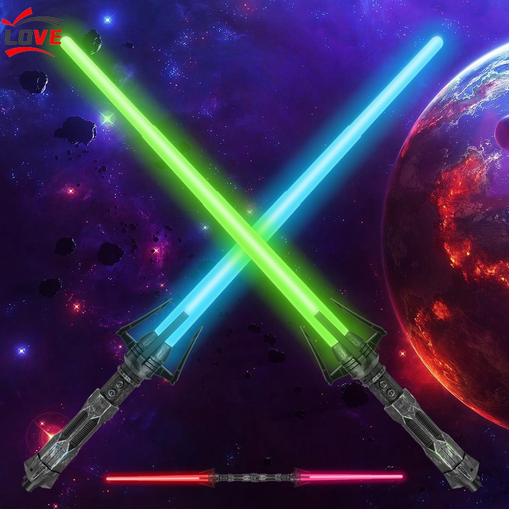2Pcs Retractable Lightsabers 7 Colors Changeable Lightup Sword with