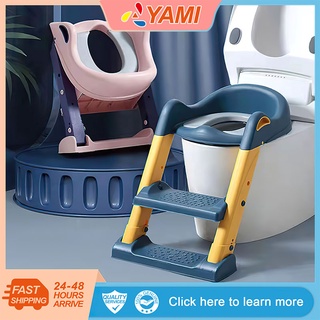【COD】Baby Foldable Toilet Seat With Adjustable Ladder Kids Potty Trainer Seat